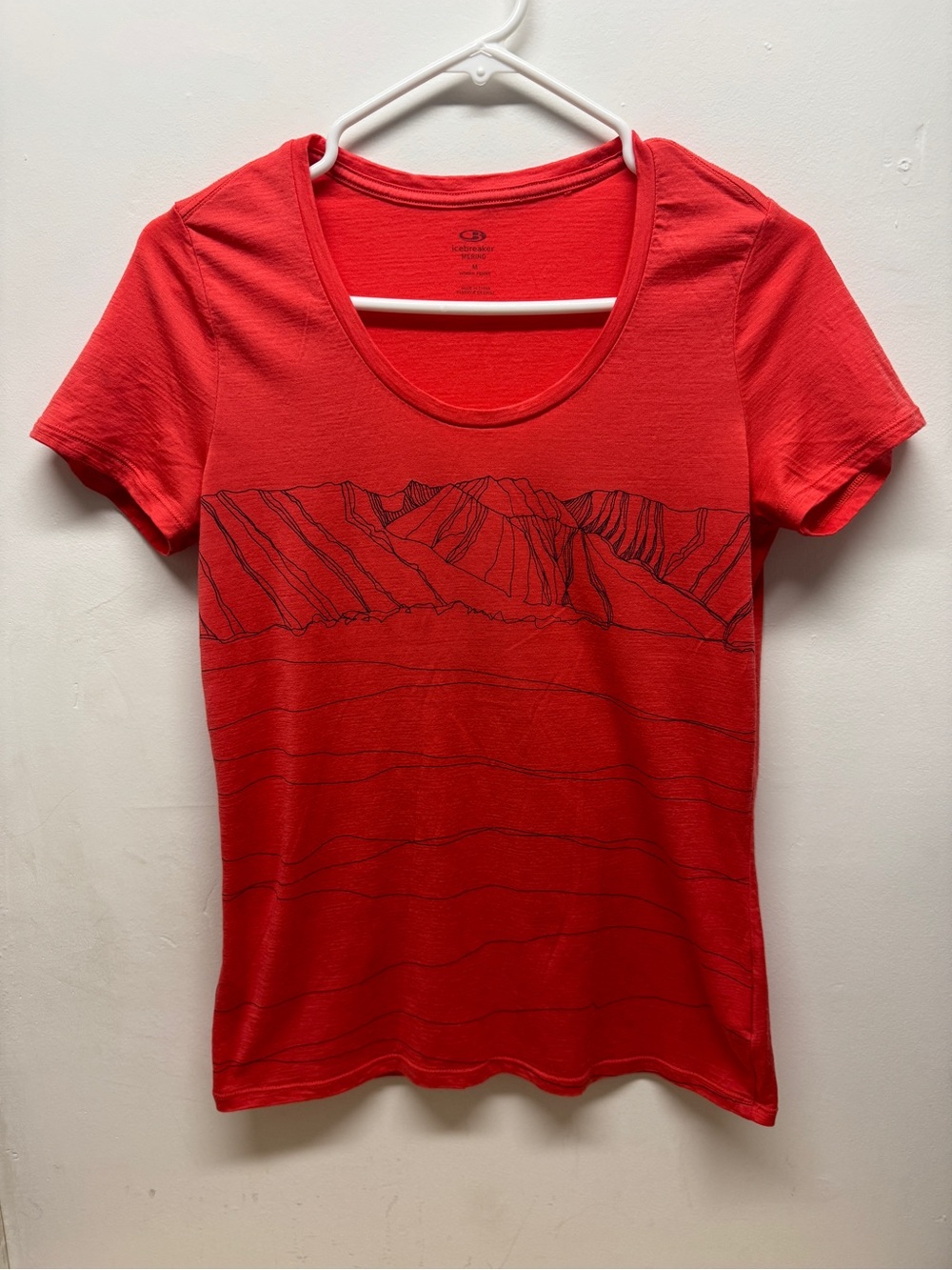 Icebreaker Mountain-Print Scoop Neck Tee